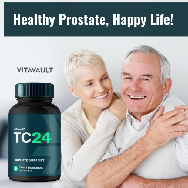 TC24 men's prostate health capsules bottle for urinary and prostate support